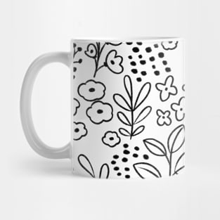 Lineart floral pattern Mug